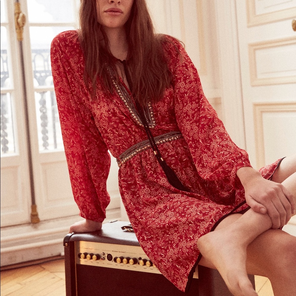 Kooples Sunrise 2017 Red Summer Dress